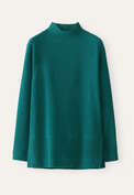 Funnel-neck tunic, Bottle teal, webstill