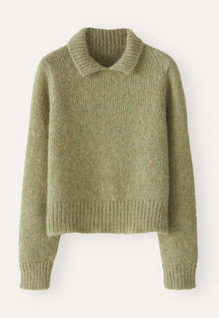 Collared sweater, Soft sage, webstill