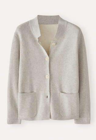 Double-knit jacket, Grey cream, webstill