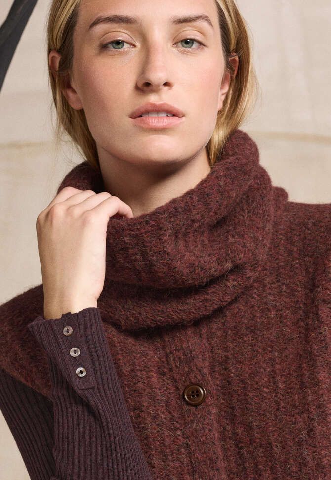 Knitted snood, Dark copper, completeTheLook