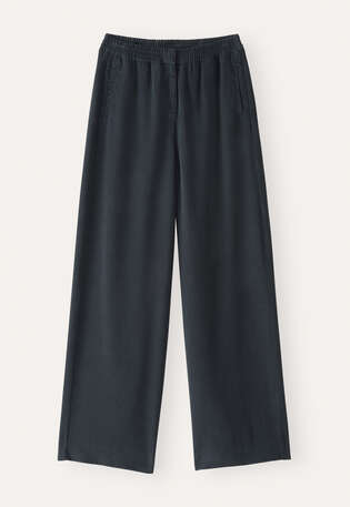 Wide-leg trousers, Dark petrol, webstill