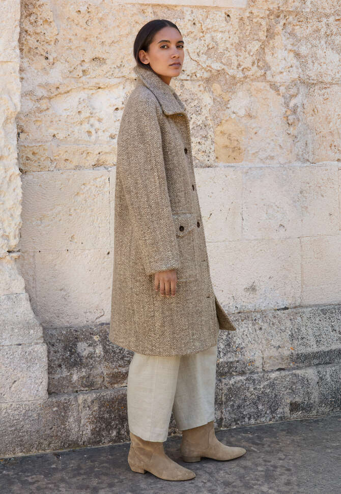 Herringbone coat, Natural fawn, completeTheLook