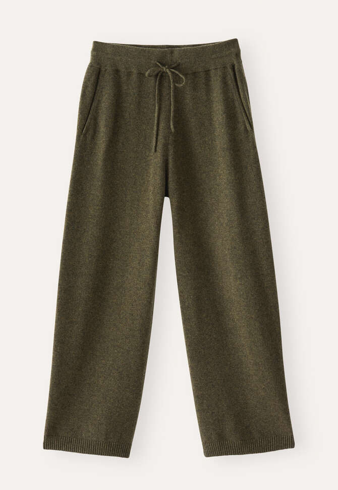 Knitted trousers, Pine green, completeTheLook
