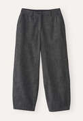 Barrel leg trousers, Grey black, webstill