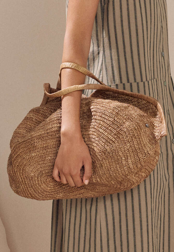 Large shell-shaped bag, Light brown, completeTheLook