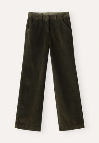 Wide-leg trousers, Brown khaki, webstill