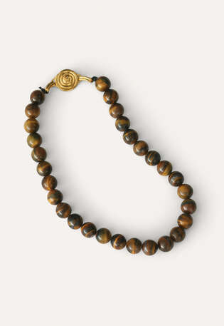 Bead necklace, Gold, webstill