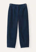 Cropped tapered-leg trousers, Dark petrol, webstill