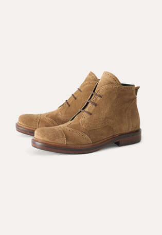 Lace-up boots, Light tan, webstill
