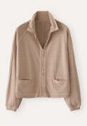 Zip-front jacket, Mink taupe, webstill