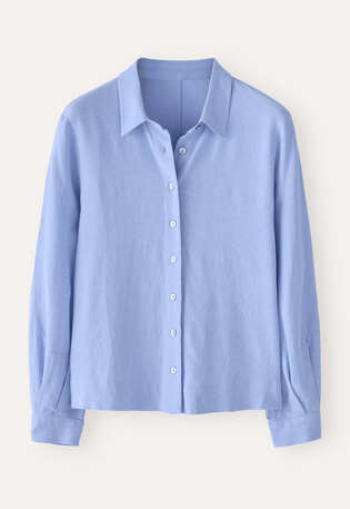 Curved-sleeve blouse, Lilac blue, webstill