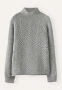 Cable-stitch sweater, Frosted blue, webstill