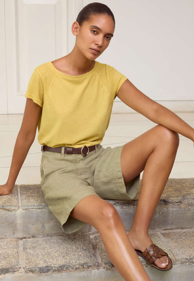 Relaxed shorts, Pale sage, completeTheLook