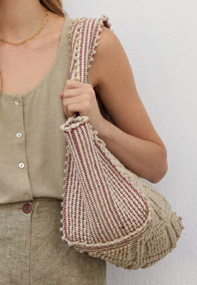 Knotted bag, Burgundy, completeTheLook