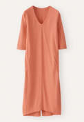 V-neck dress, Coral peach, webstill