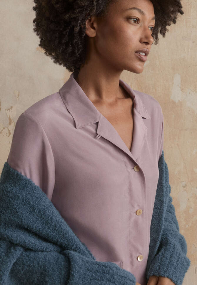 Silk pyjamas, Soft mauve, completeTheLook