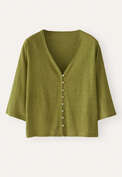 Kimono-style-sleeve jersey top, Dark lime, webstill