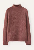 Cable-stitch sweater, Chilli plum, webstill