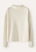 Button-shoulder top, Ecru, webstill