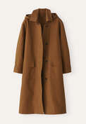 Hooded trench coat, Toffee, webstill