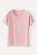 Short-sleeve sweater, Melange pink, webstill