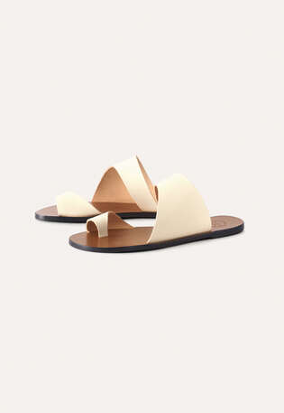 Cut-away sandals, Linen, webstill