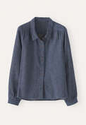 Dot-weave shirt, Soft indigo, webstill