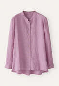Striped shirt with peplum, Peony pink, webstill