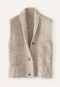 Shawl-collar cardigan, Shell grey, webstill