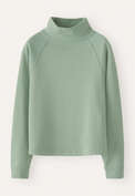 Funnel-neck sweatshirt, Dark aqua, webstill