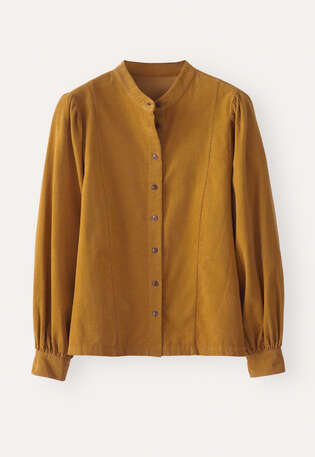 Gathered sleeve blouse, Gold, webstill