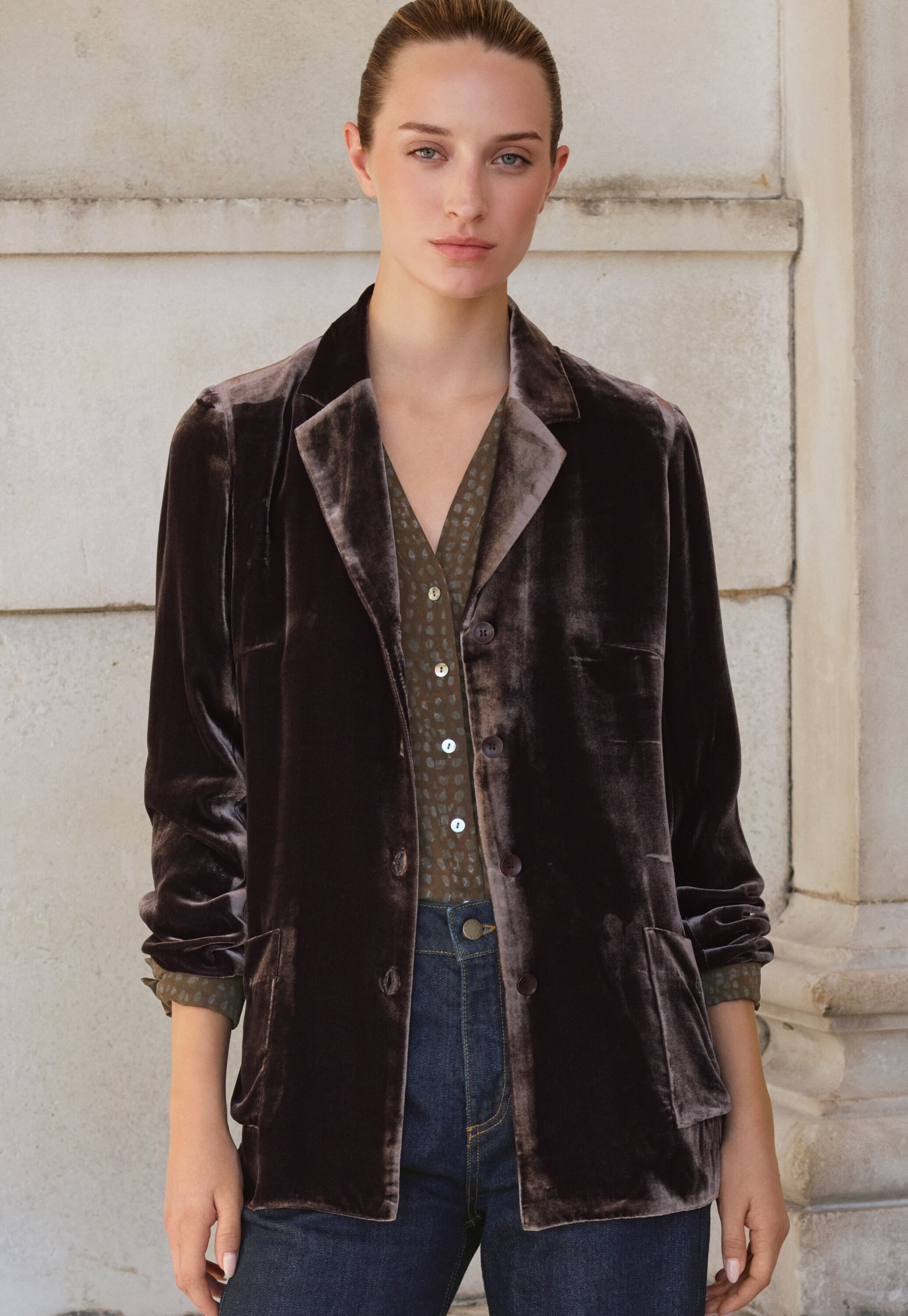Zip-front cardigan