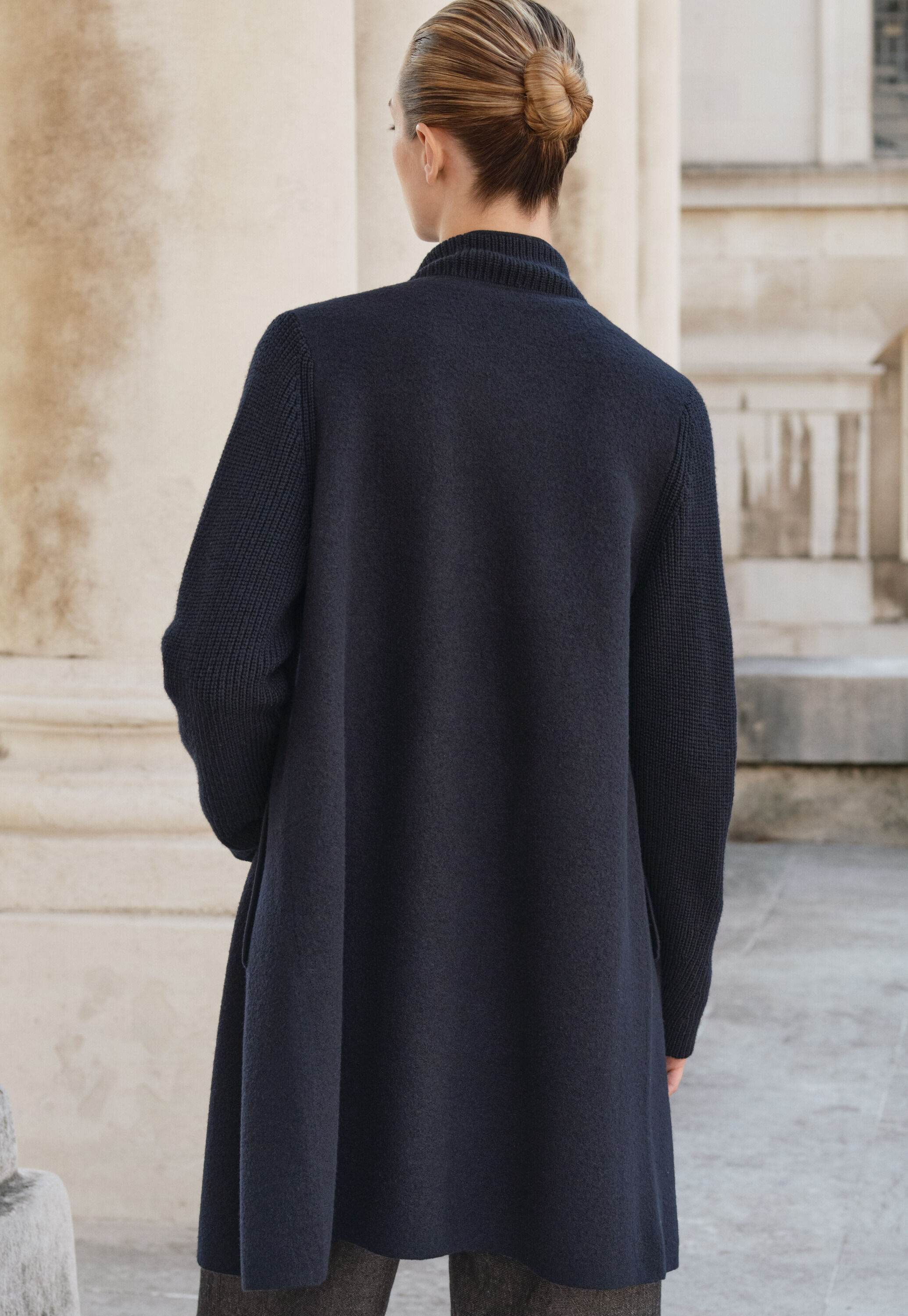Zip-front cardigan