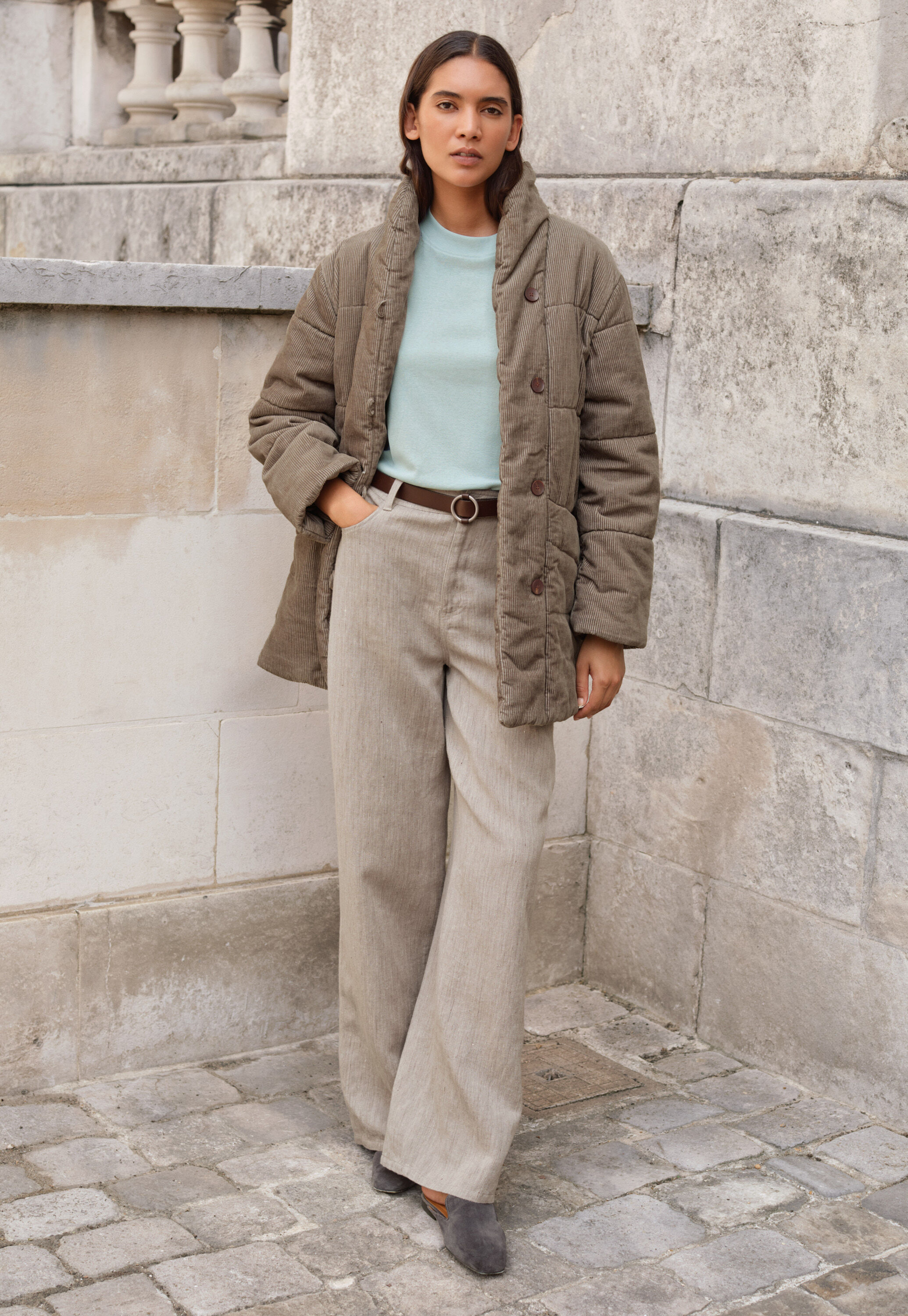 Zip-front cardigan