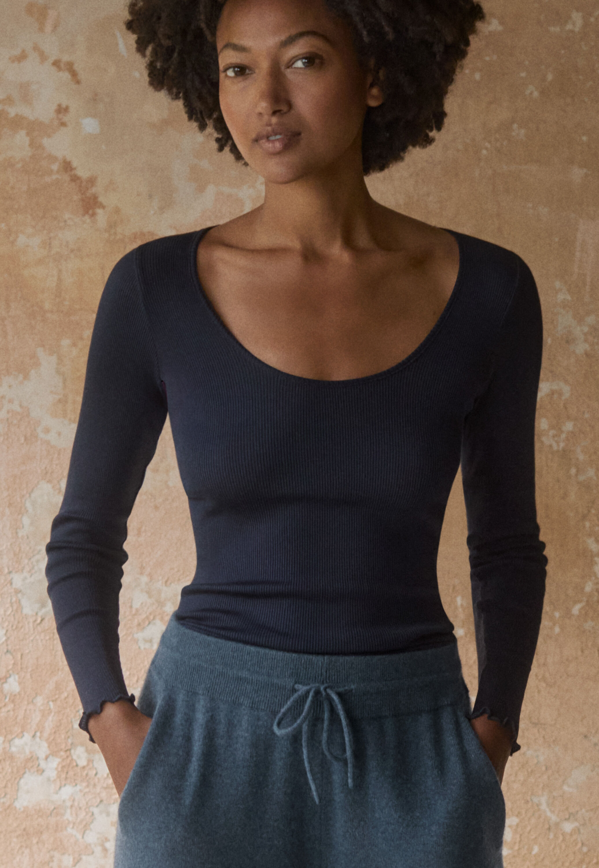 Button-shoulder top