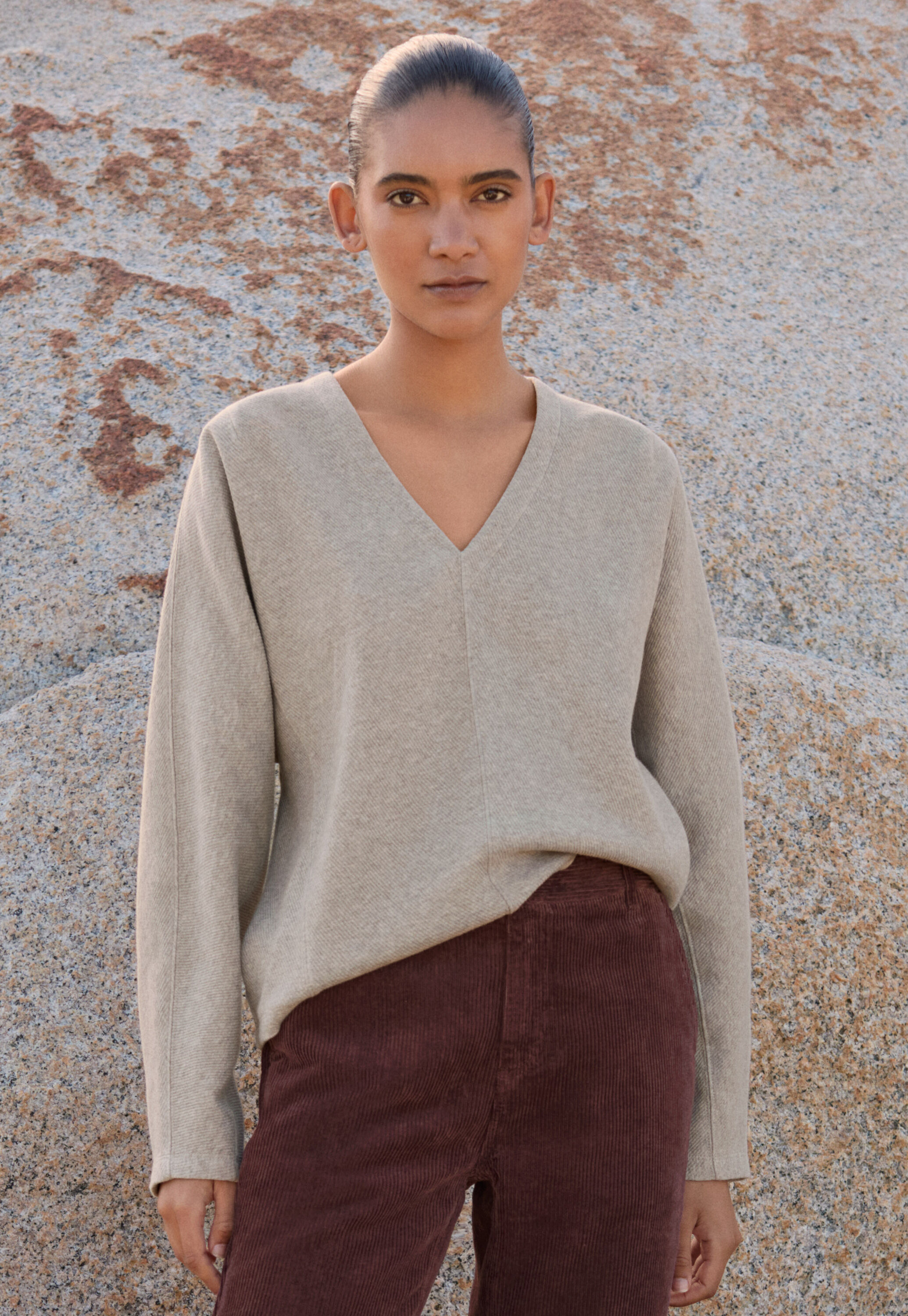 Button-shoulder top