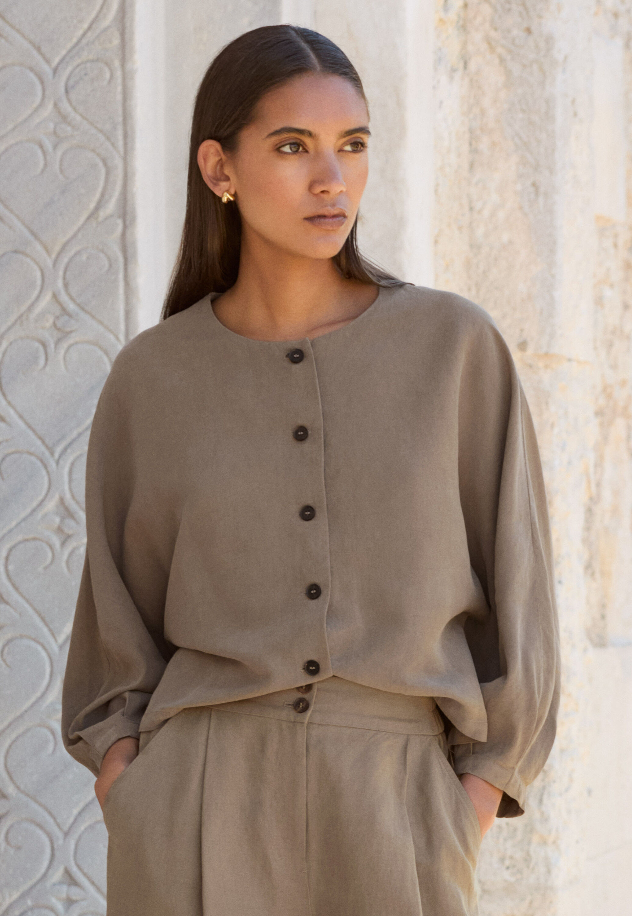 Dolman-sleeve jacket