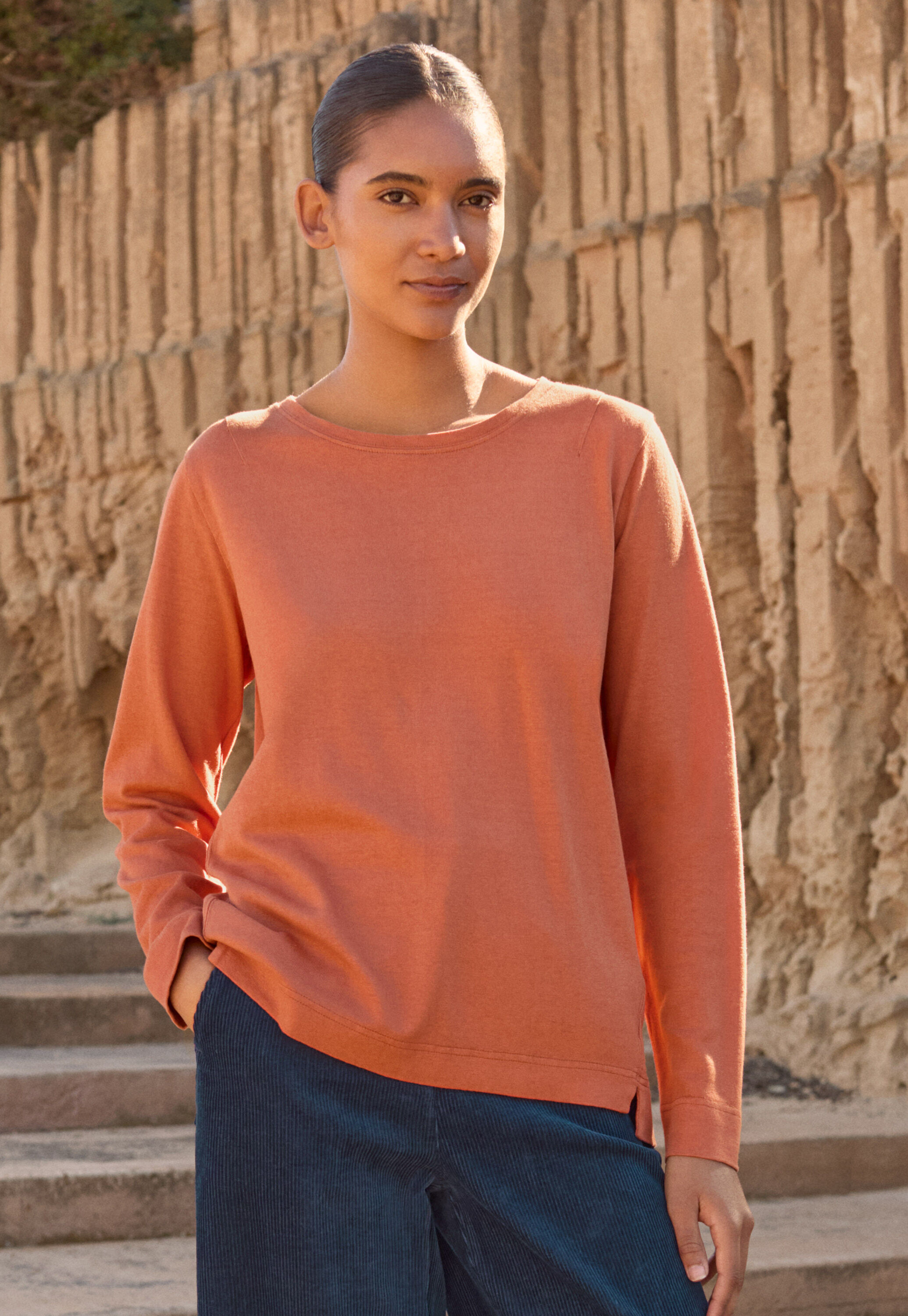 Button-shoulder top