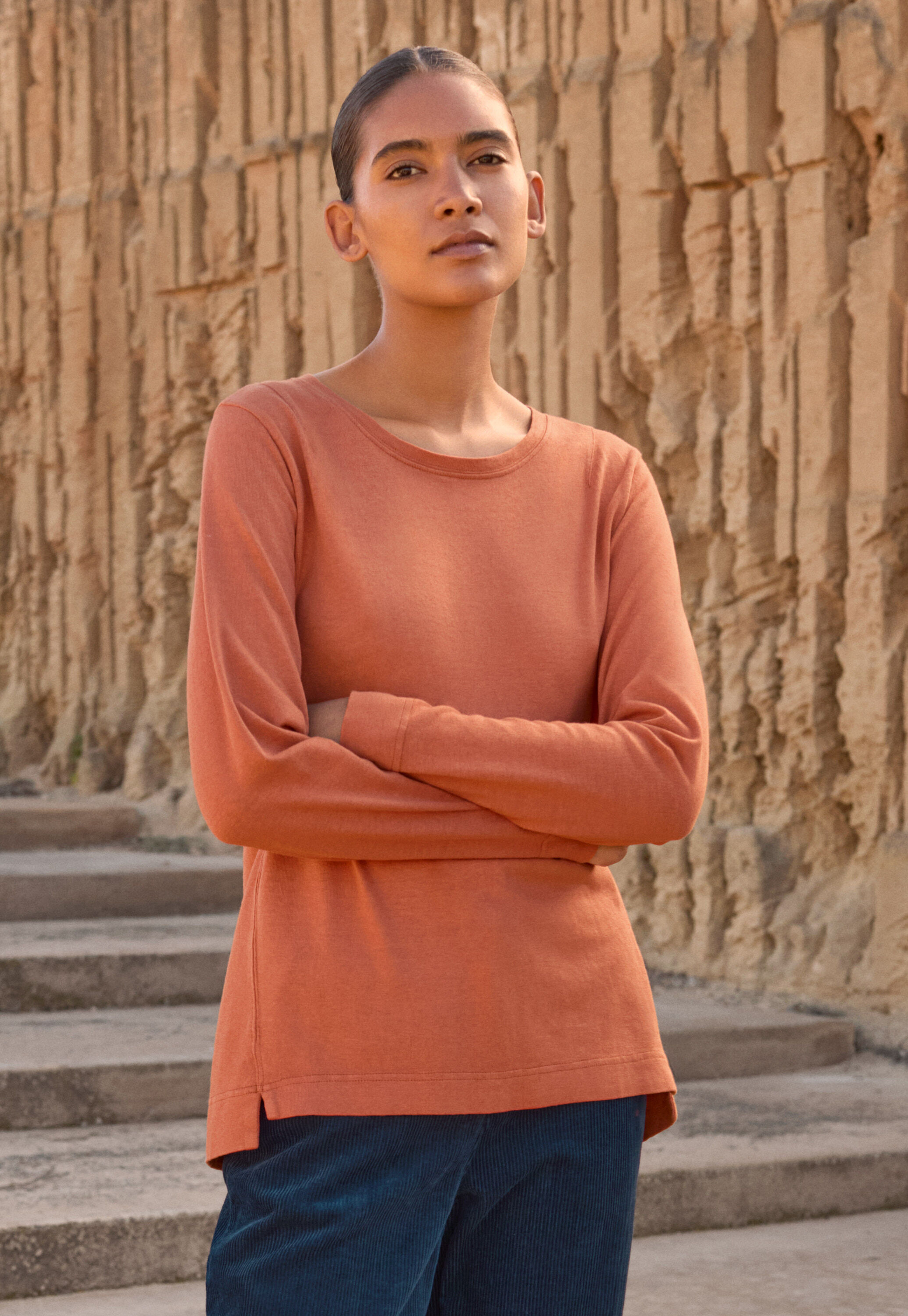 Button-shoulder top