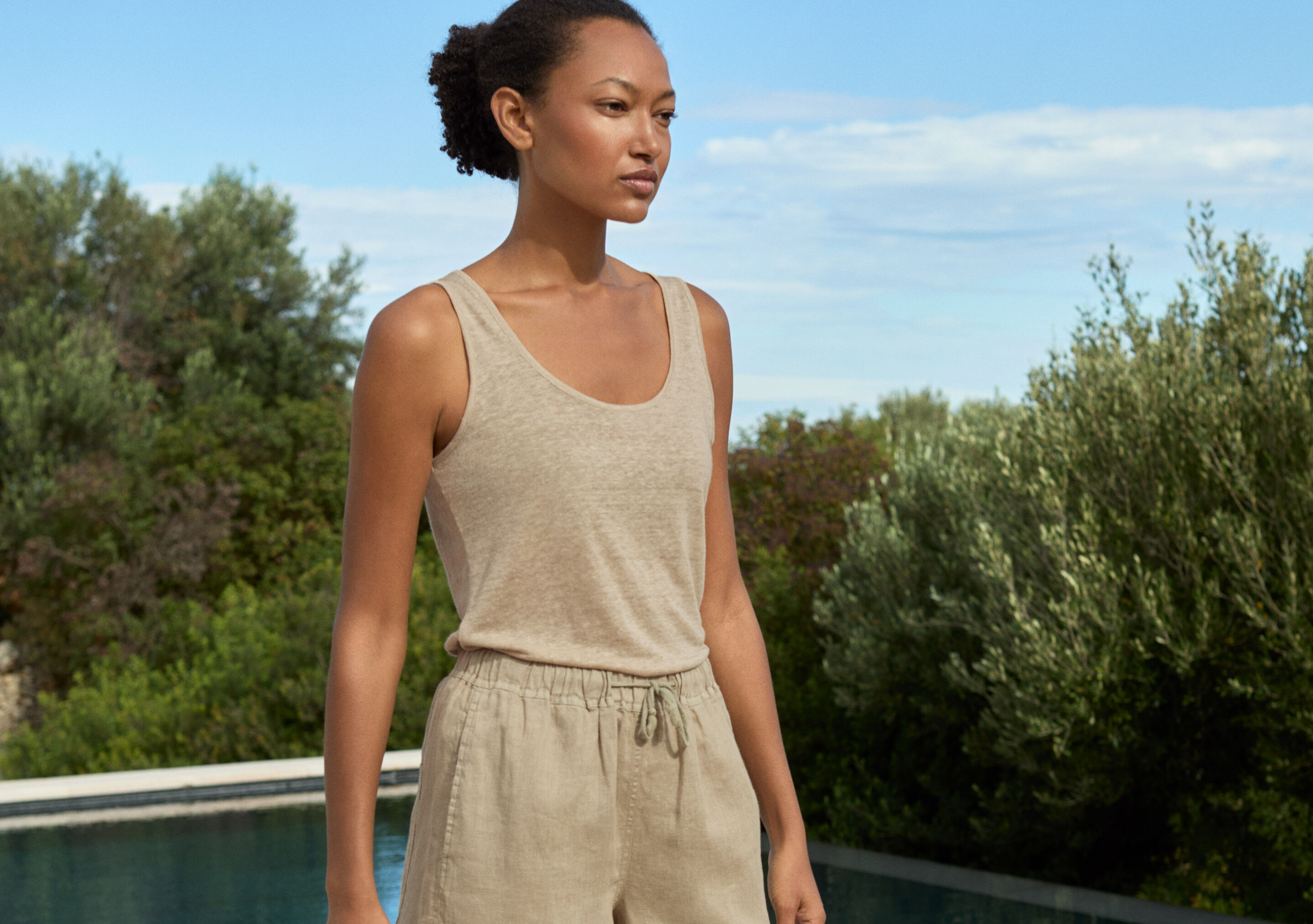 Button-shoulder top