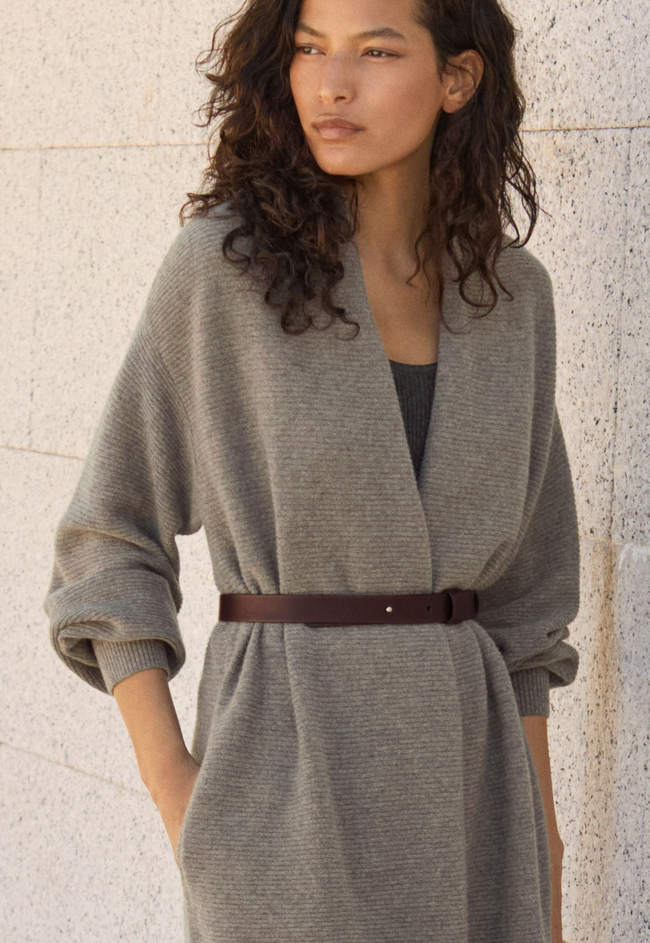 Peplum-detail dress