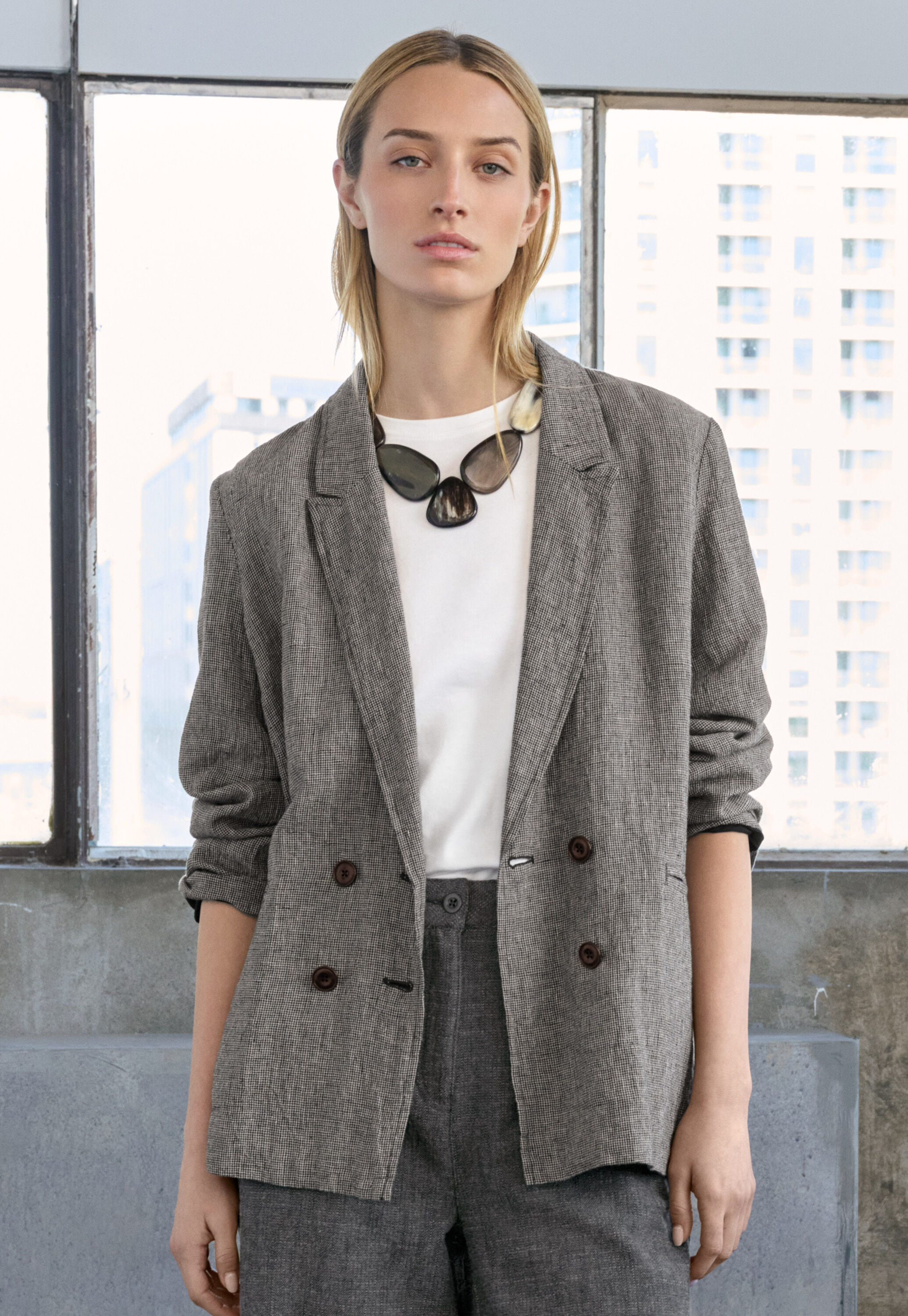 Double-breasted jacket, Monochrome, large