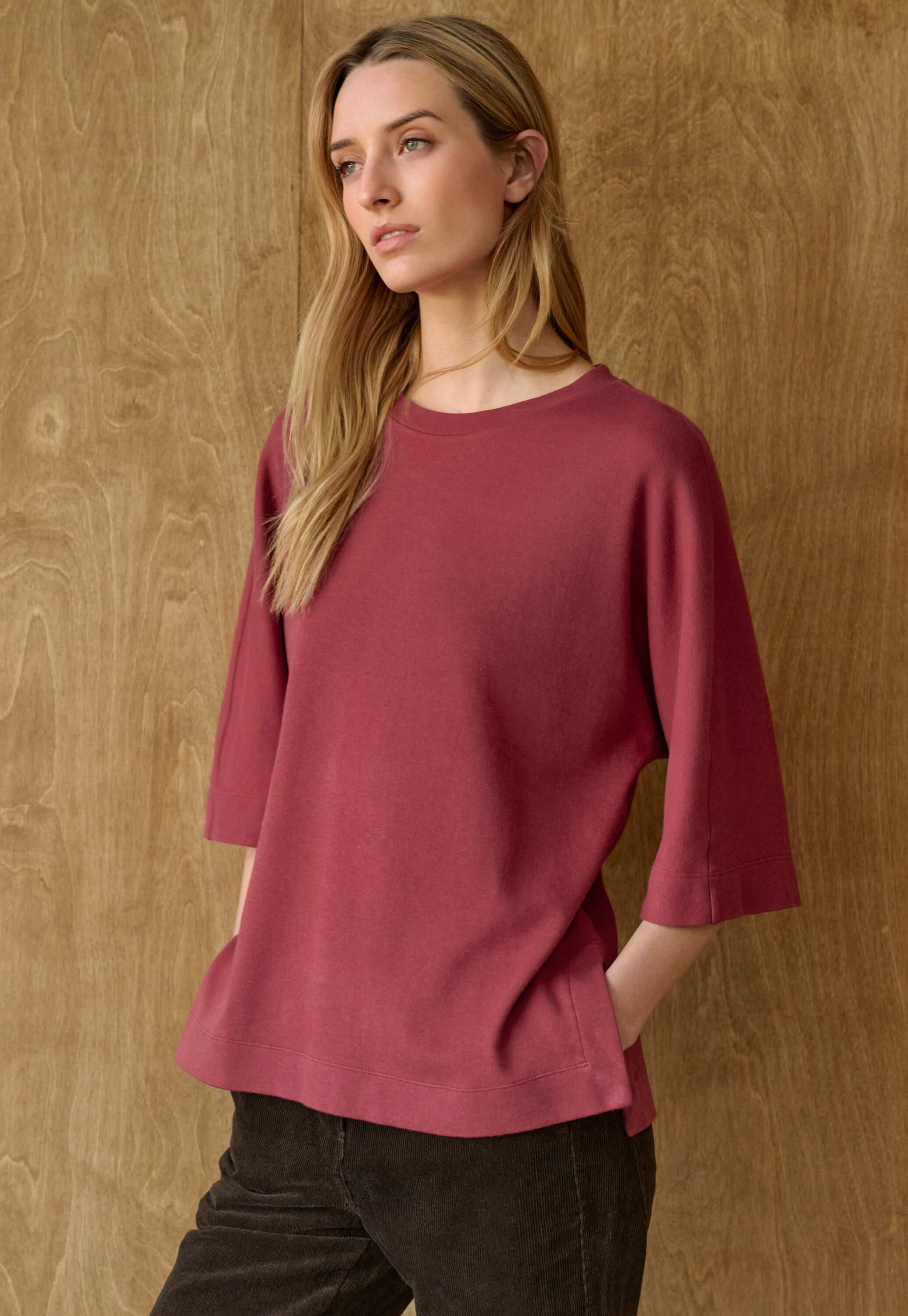Button-shoulder top