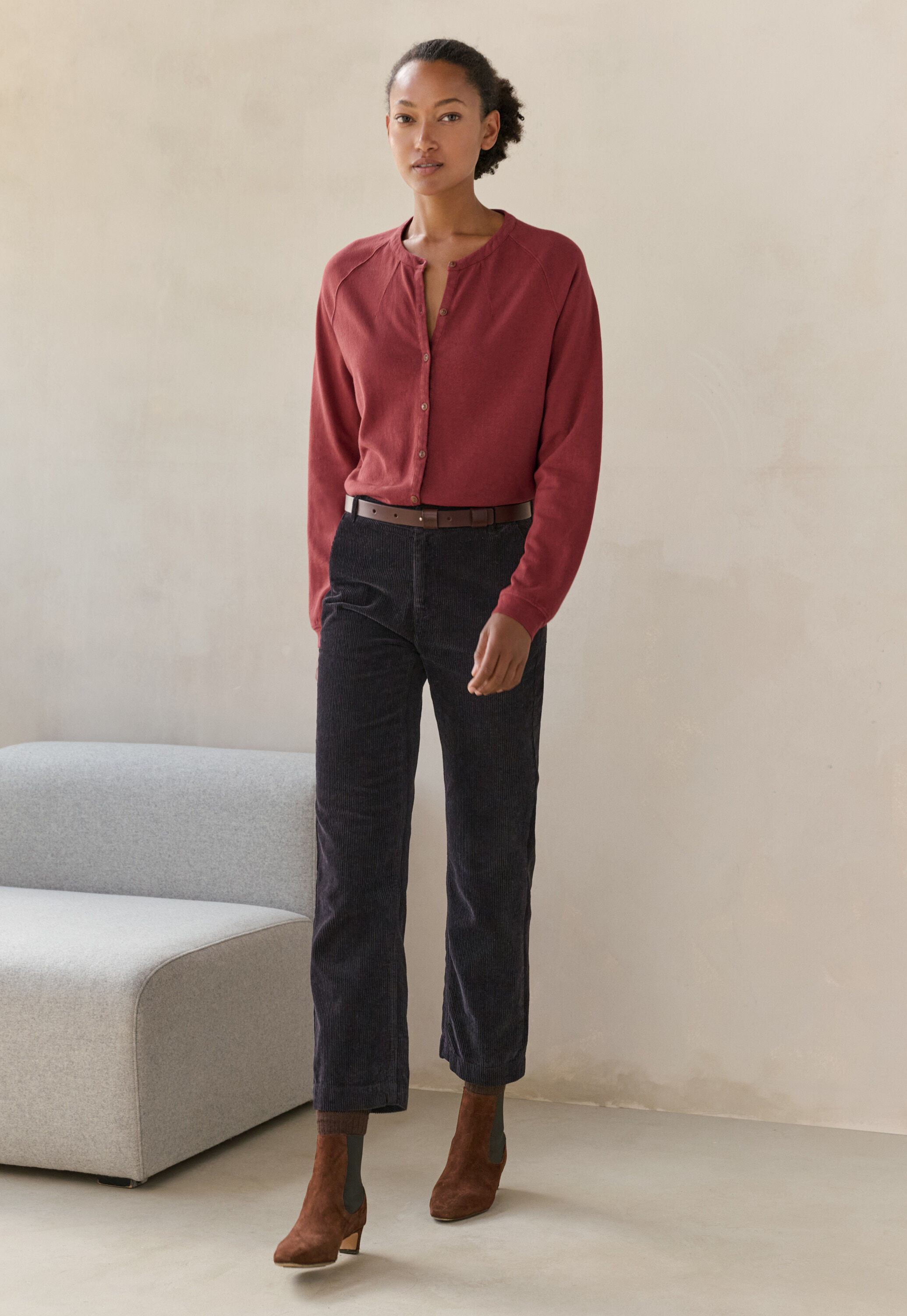 Edge-to-edge cardigan