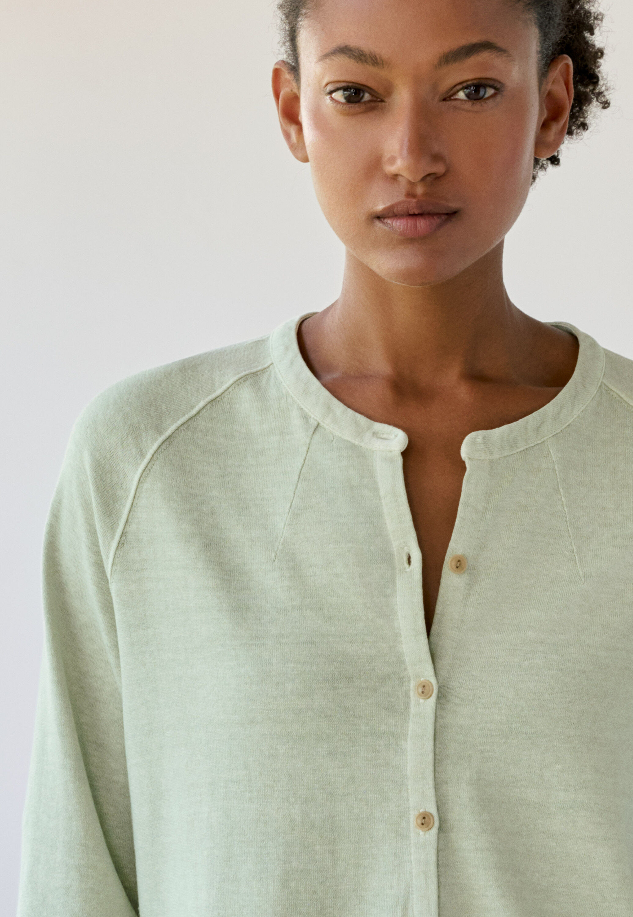 Button-shoulder top