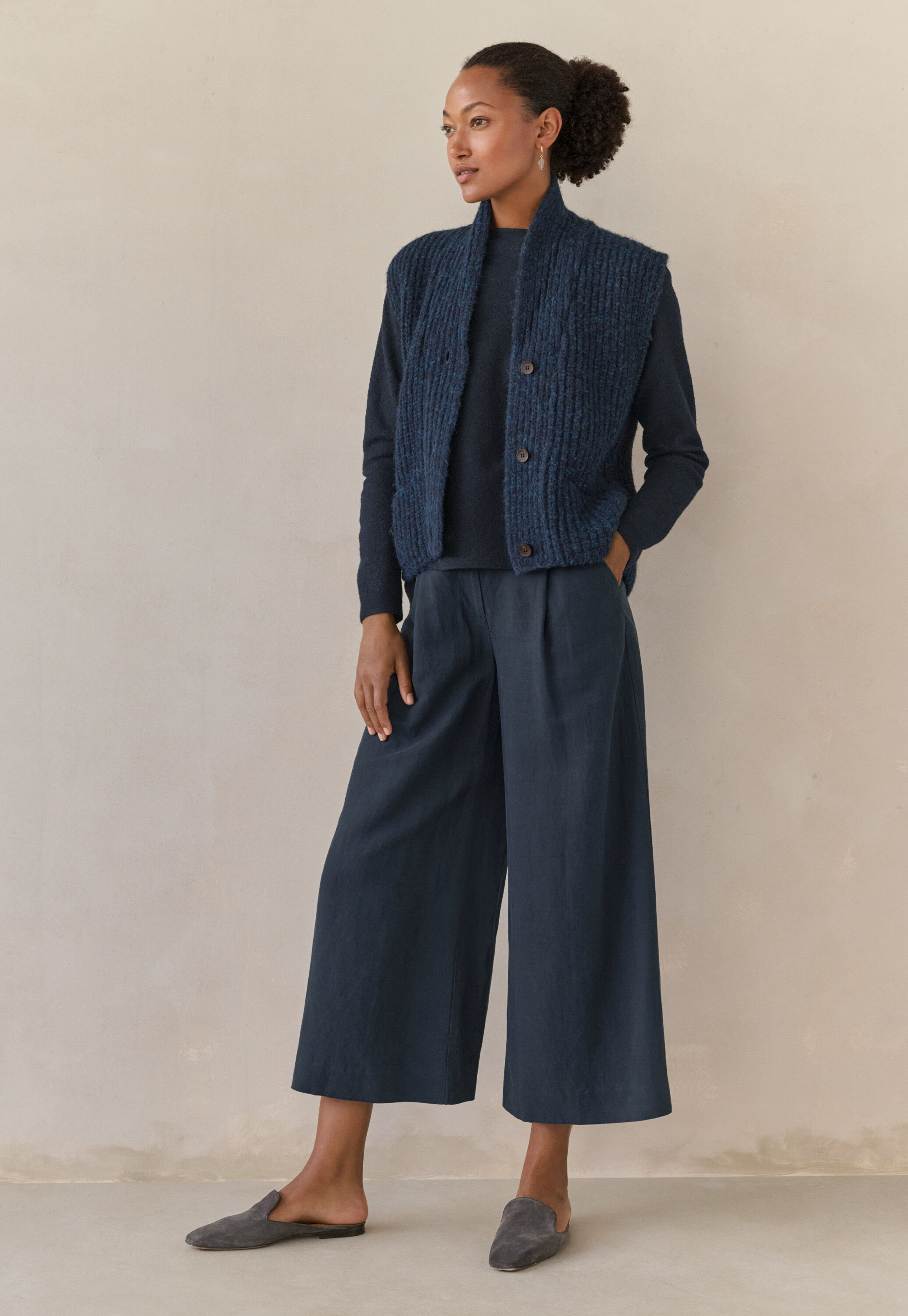 Shawl-collar cardigan, Dark petrol, large