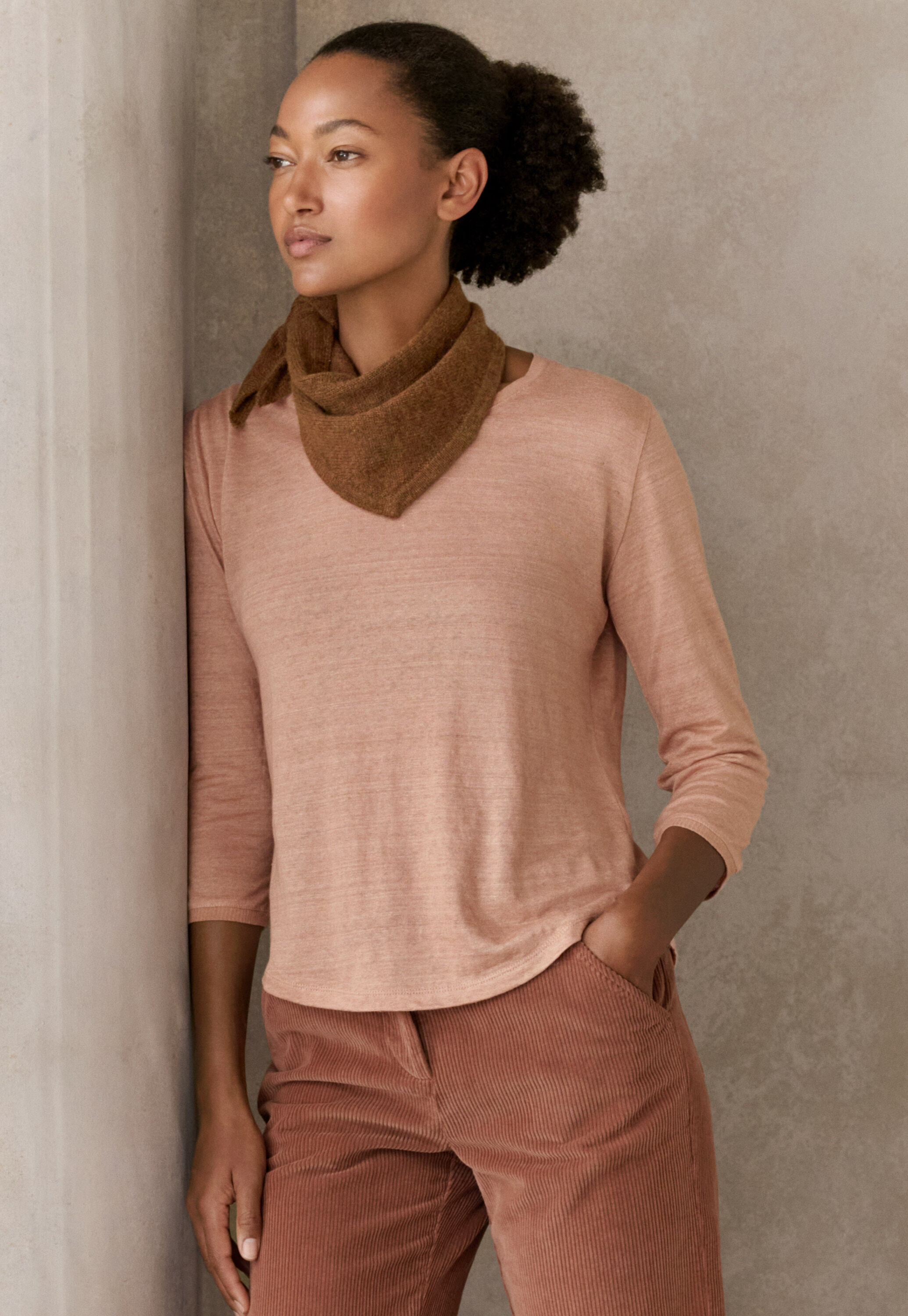 Button-shoulder top