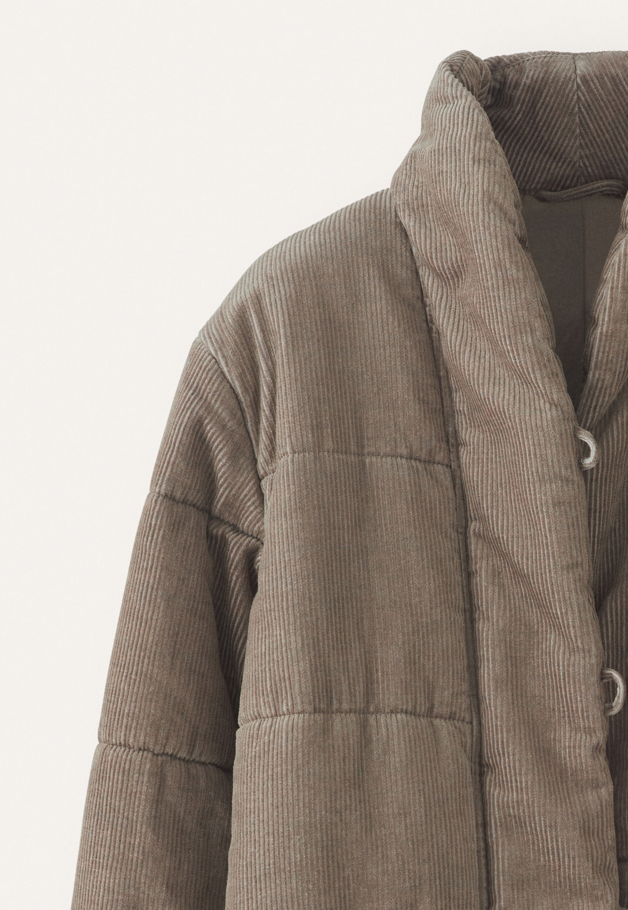 Padded shawl-collar coat, Soft mink, large