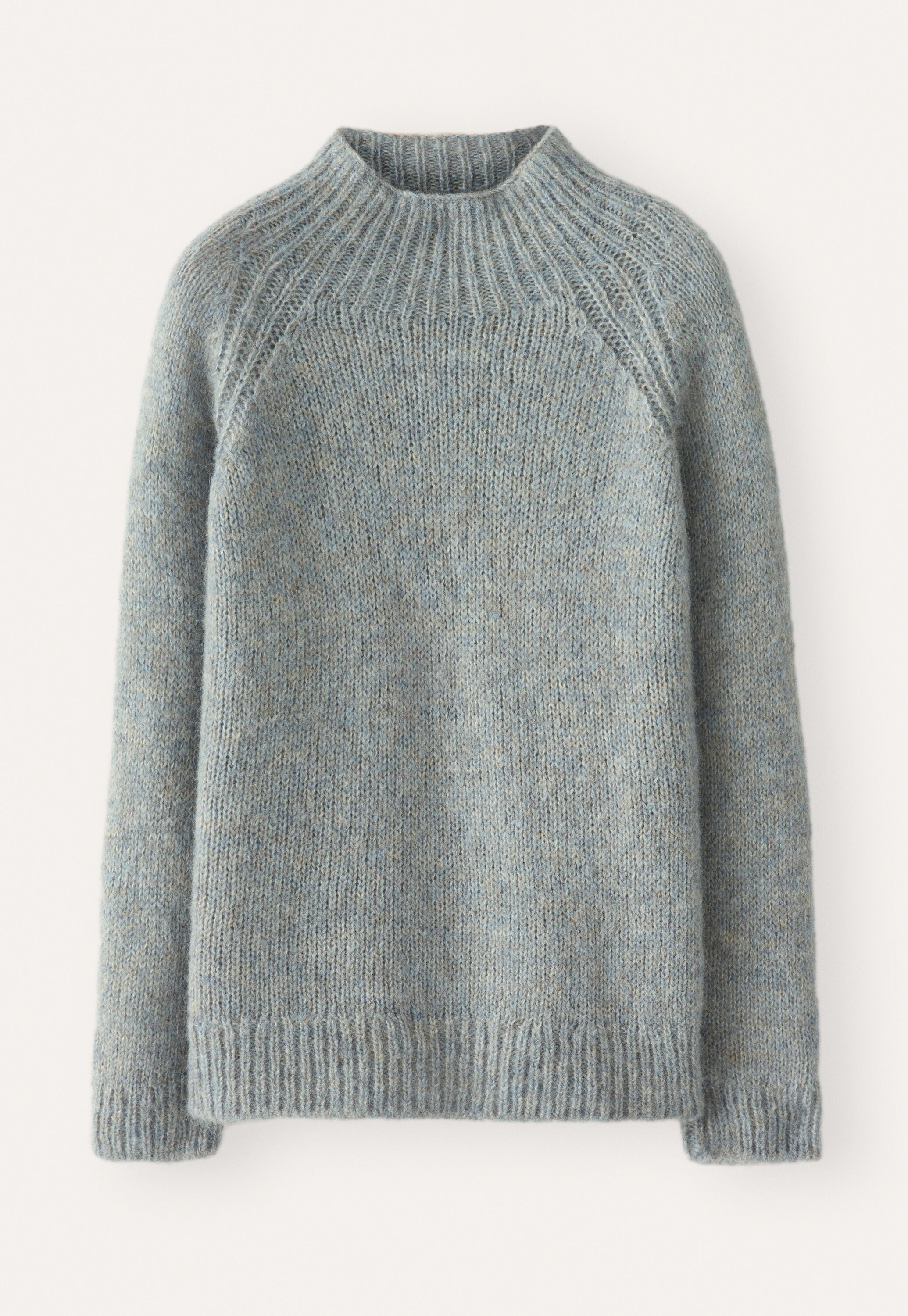 Funnel-neck sweater, Frosted blue, large