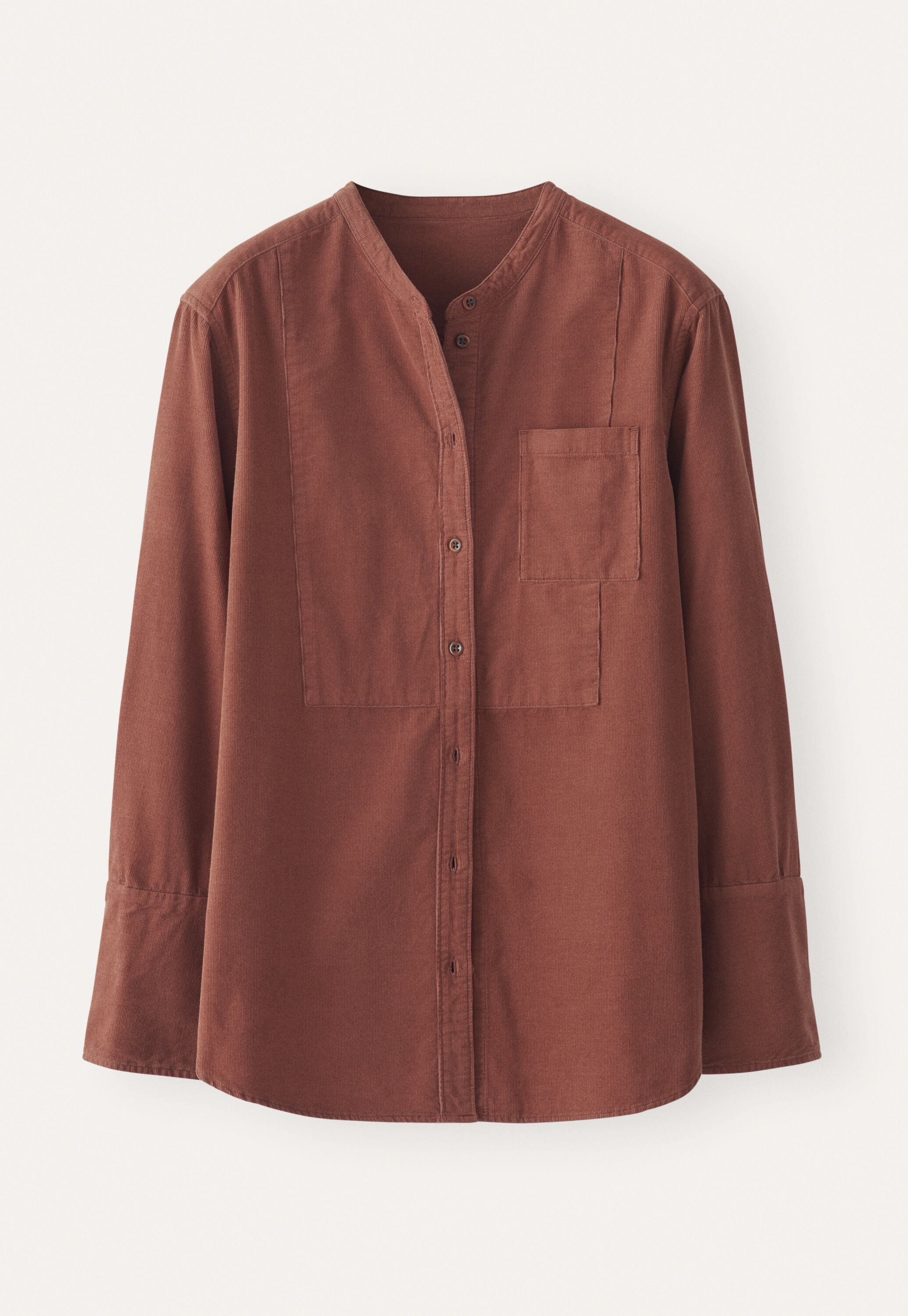 Fine-wale cord shirt, Dark blush, large